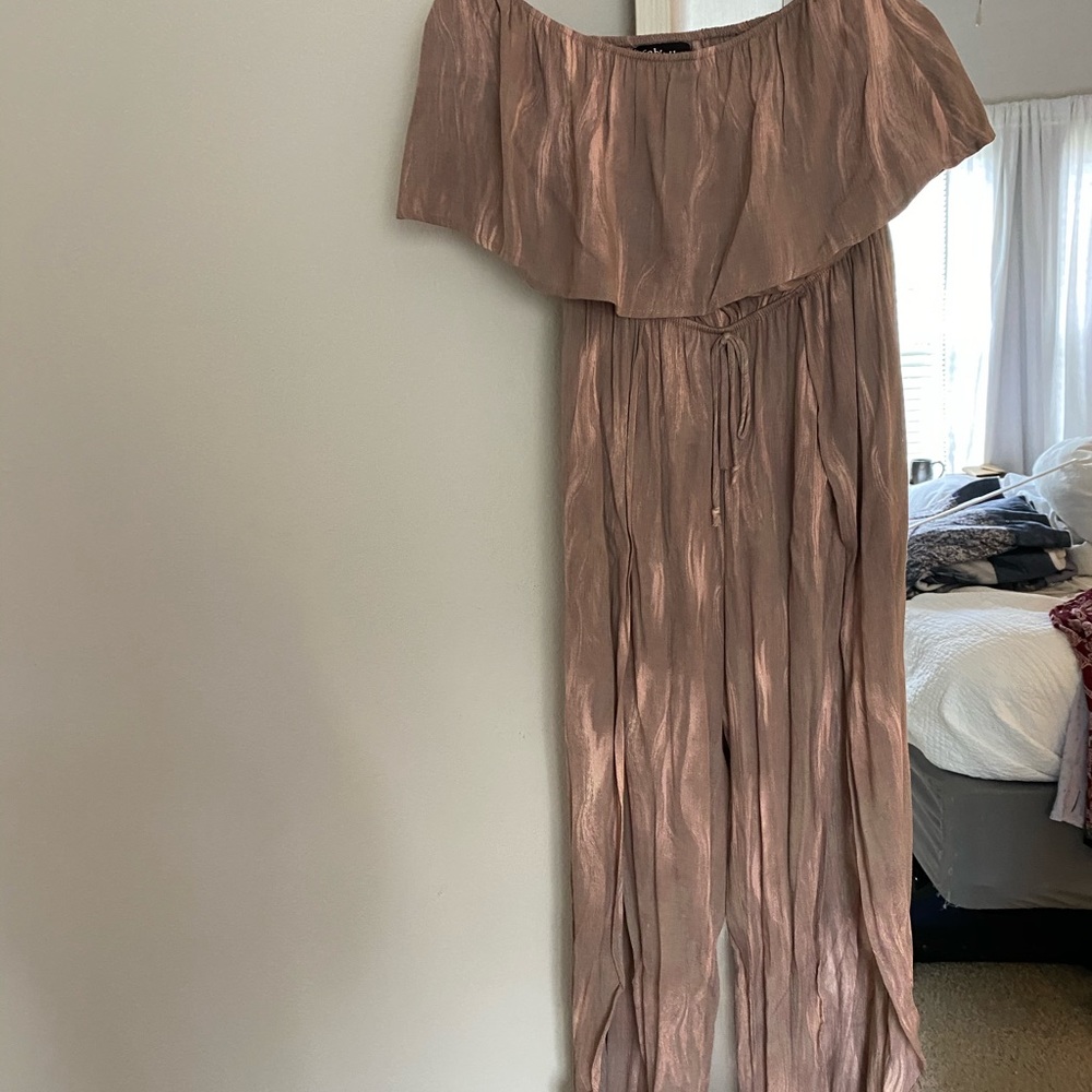 Fabrik off the shoulder jumpsuit